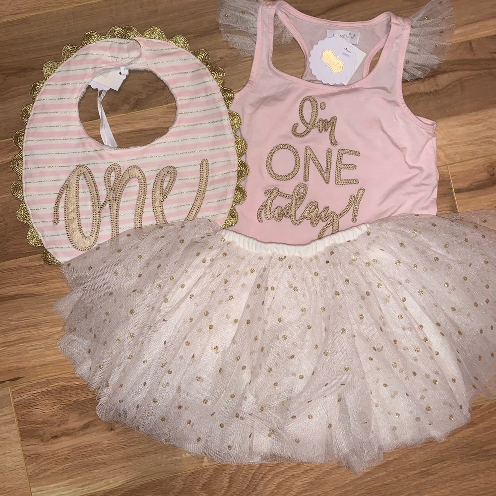 Mud pie one year birthday outfit